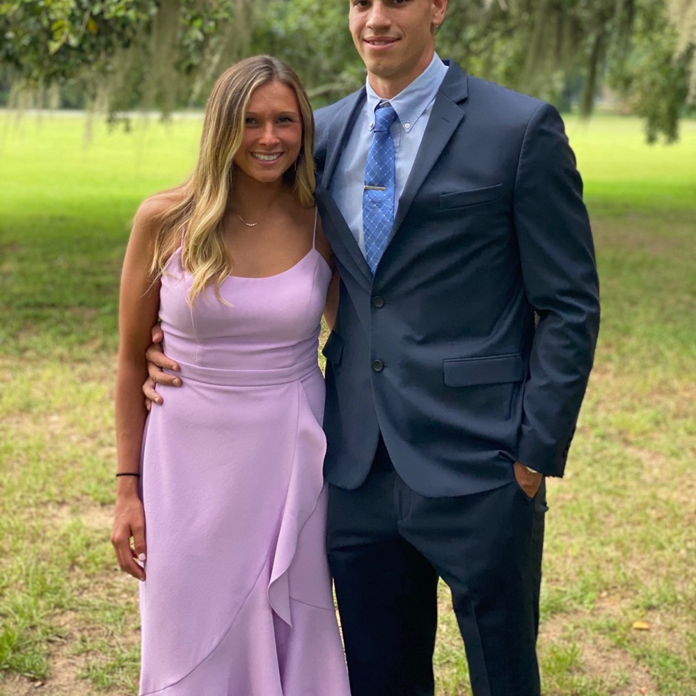 Lavender high low dress